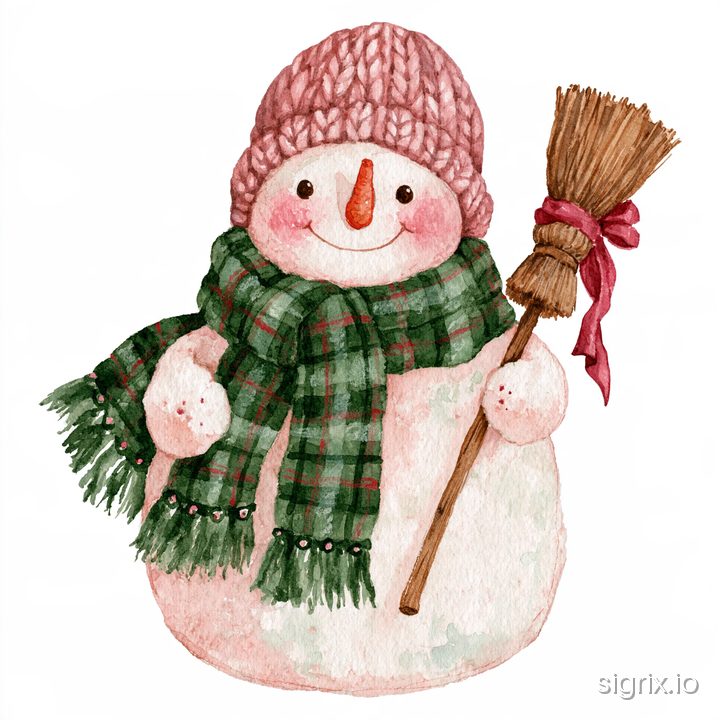 Whimsical Christmas Watercolor Clipart for Midjourney sample generation 7