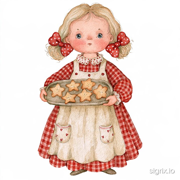Whimsical Christmas Watercolor Clipart for Midjourney sample generation 6