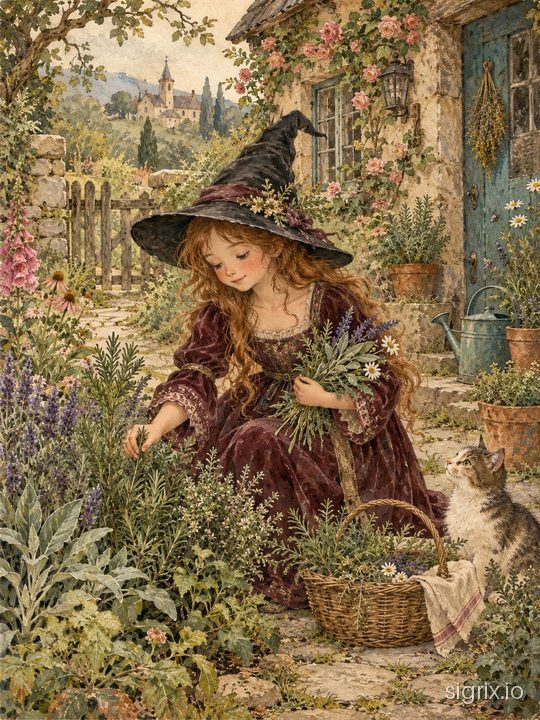 Vintage Storybook Gouache Illustrations sample generation 7