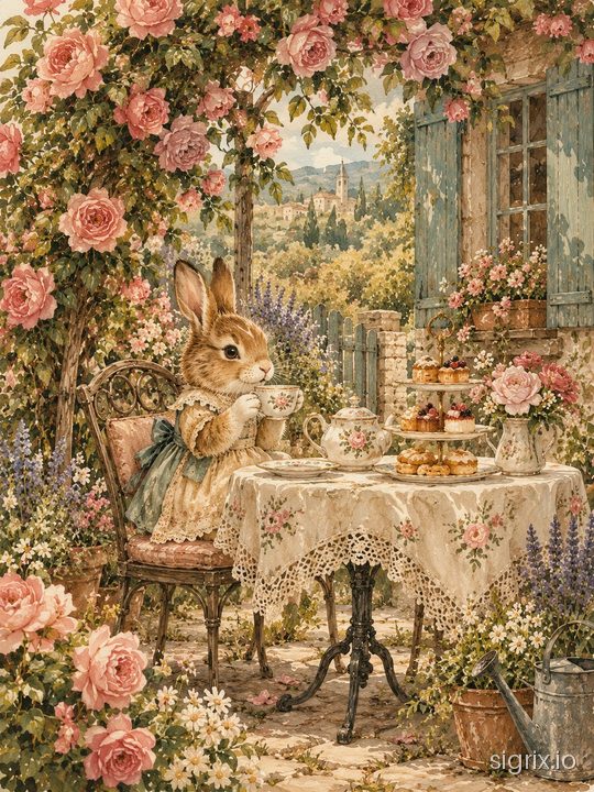 Vintage Storybook Gouache Illustrations sample generation 2