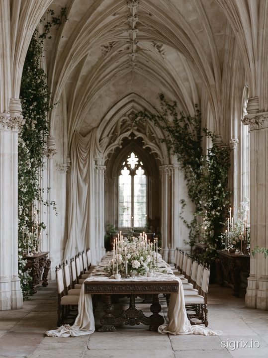 Romantic Gothic Cathedral Interior Art Prompt sample generation 5