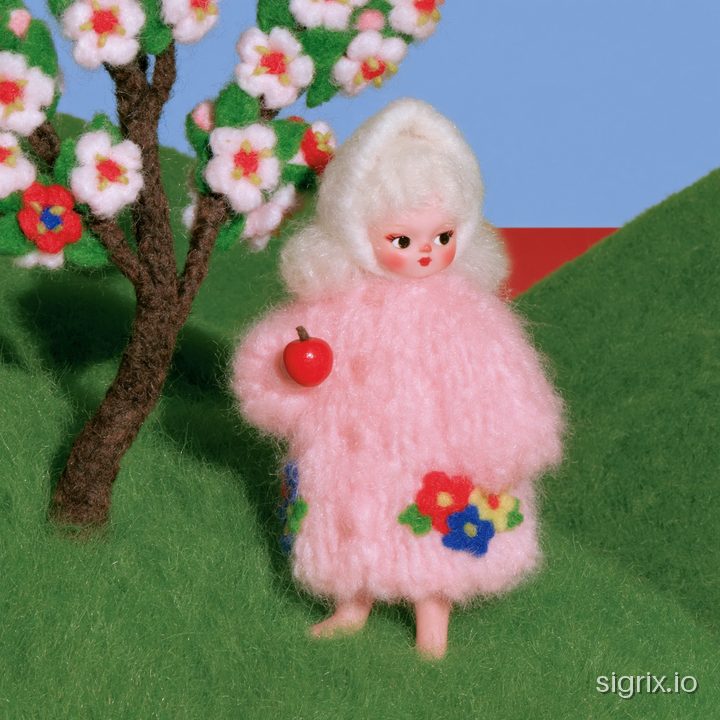 Needle Felted Miniature Diorama Art for Midjourney sample generation 4