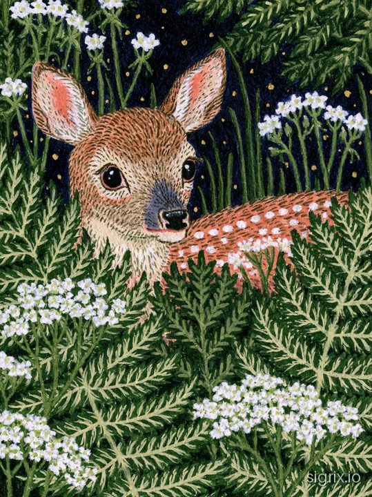 Woodland Animal Folk Art Illustrations for Midjourney sample generation 6