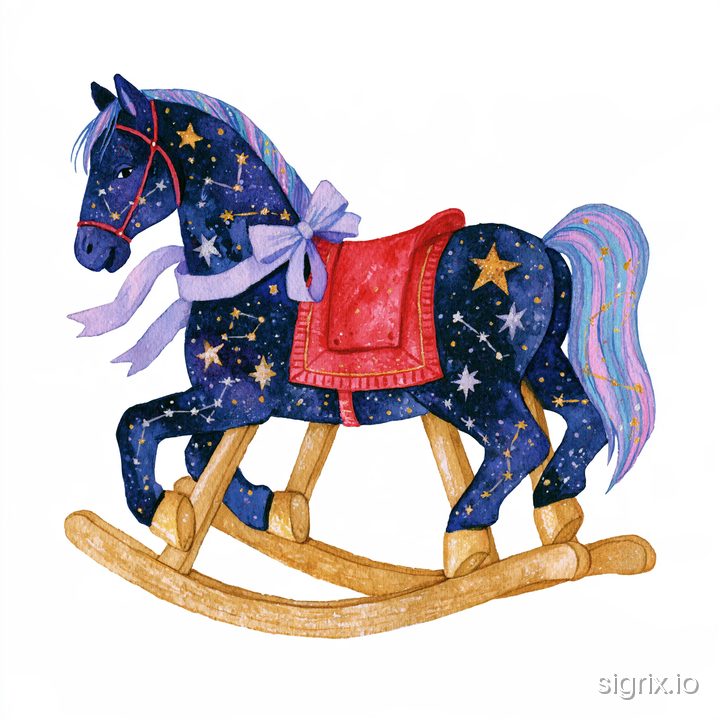 Cosmic Christmas Watercolor Clipart for Midjourney sample generation 8