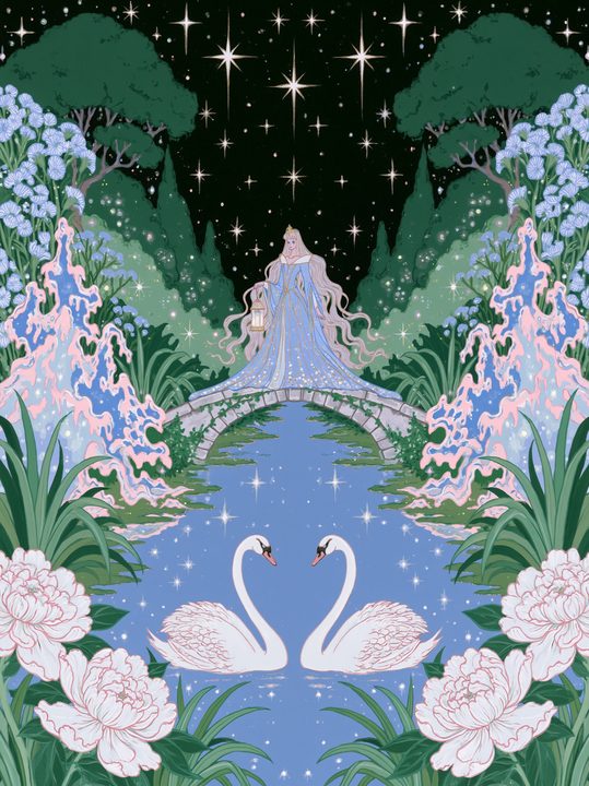 Whimsical Fairytale Storybook Illustrations sample generation 1