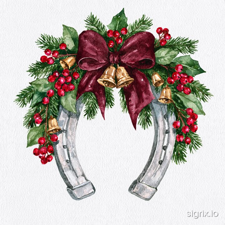 Cowboy Christmas Watercolor Clipart for Midjourney sample generation 6